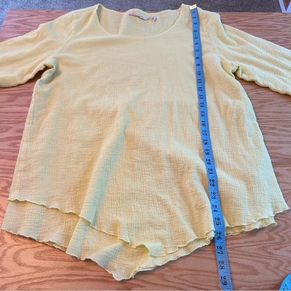 Soft Surroundings Siesta Key Tunic Top Yellow Cotton Gauze Lightweight Large - Picture 11 of 11